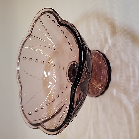 IKEA Other - IKEA Amethyst Pressed Glass Compote Bowl Vintage